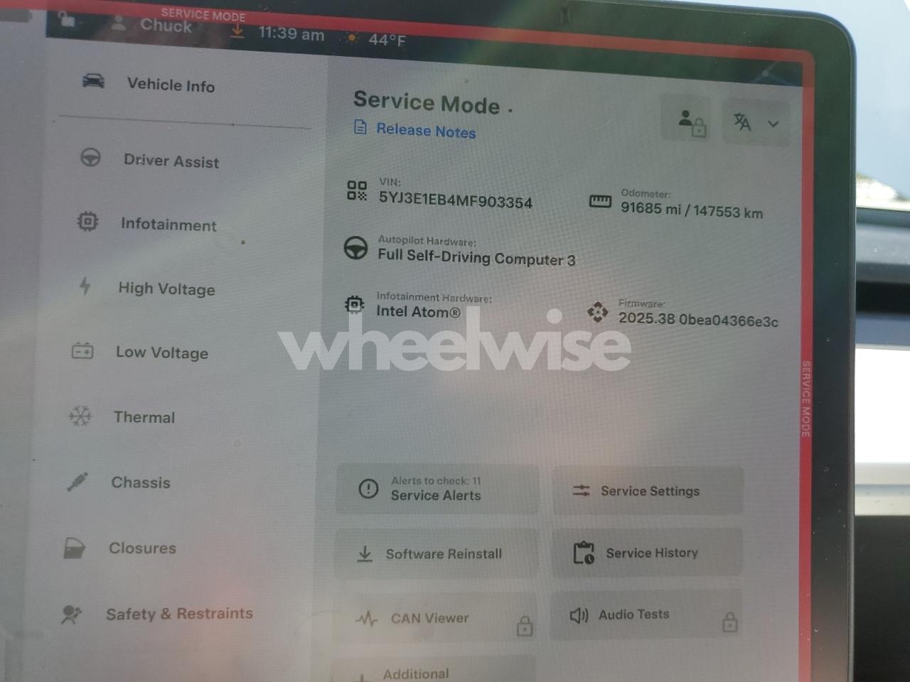 Photo 9 of 2021 TESLA MODEL 3 (VIN 5YJ3E1EB4MF903354)