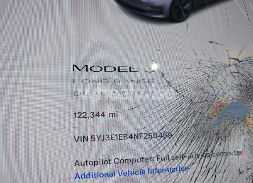 Photo 7 of 2022 Tesla Model 3 LONG RANGE DUAL MOTOR ALL-WHEEL DRIVE (VIN 5YJ3E1EB4NF250459)