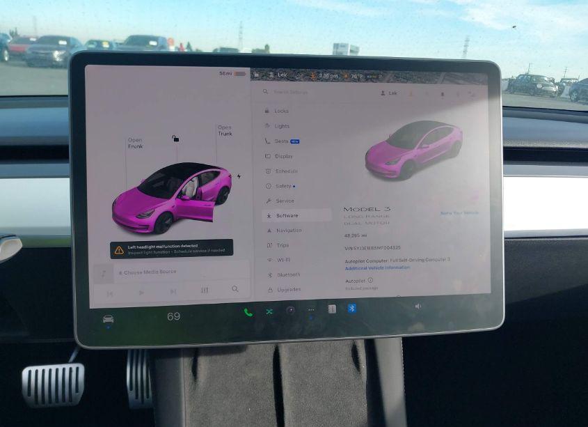 Photo 19 of 2021 Tesla Model 3 LONG RANGE DUAL MOTOR ALL-WHEEL DRIVE (VIN 5YJ3E1EB5MF004325)