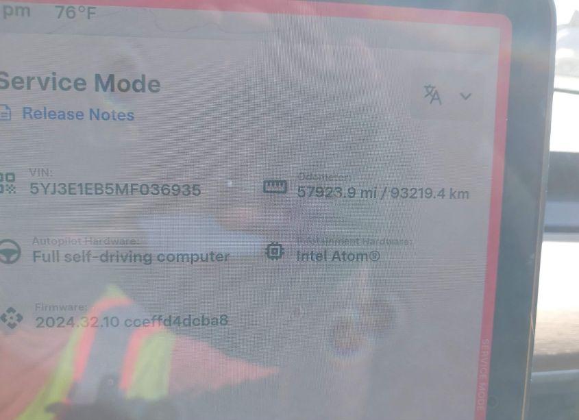 Photo 7 of 2021 Tesla Model 3 LONG RANGE DUAL MOTOR ALL-WHEEL DRIVE (VIN 5YJ3E1EB5MF036935)