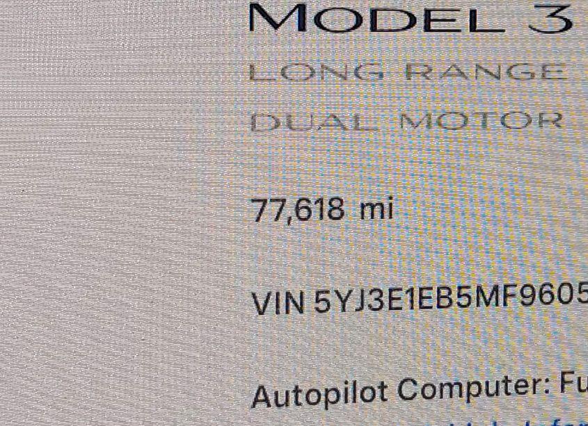 Photo 15 of 2021 Tesla Model 3 LONG RANGE DUAL MOTOR ALL-WHEEL DRIVE (VIN 5YJ3E1EB5MF960596)