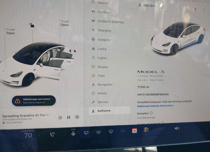 Photo 7 of 2021 Tesla Model 3 LONG RANGE DUAL MOTOR ALL-WHEEL DRIVE (VIN 5YJ3E1EB5MF960596)