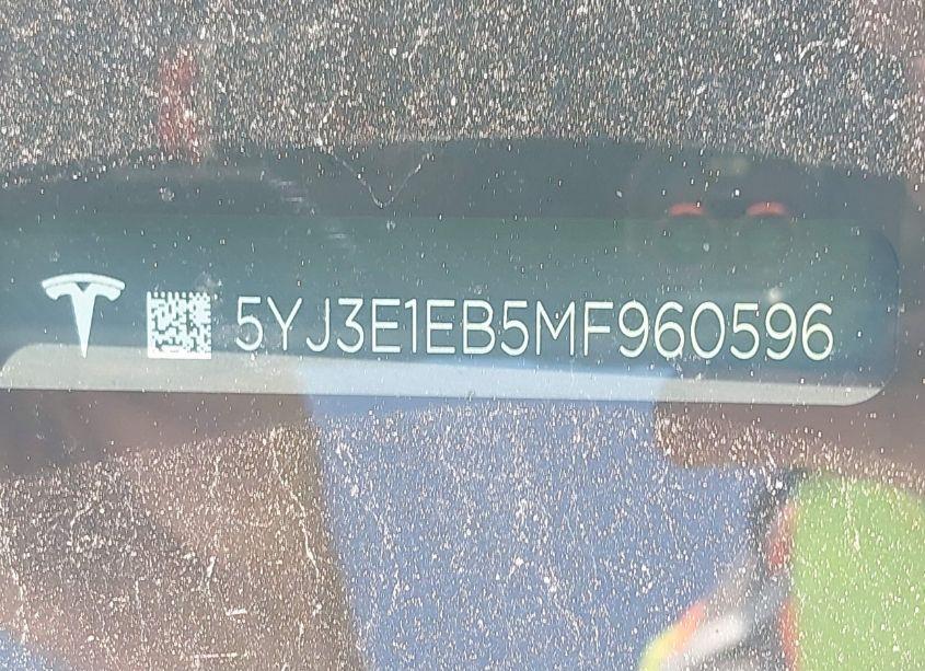 Photo 9 of 2021 Tesla Model 3 LONG RANGE DUAL MOTOR ALL-WHEEL DRIVE (VIN 5YJ3E1EB5MF960596)