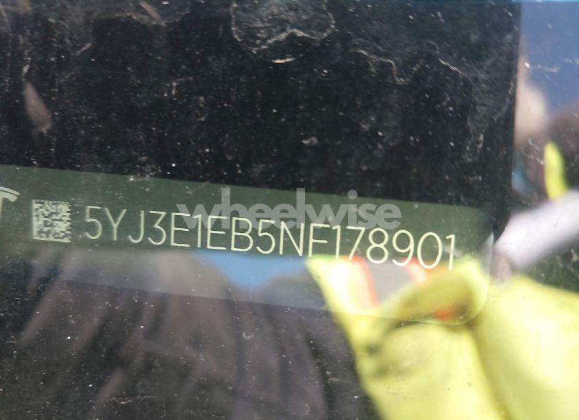 Photo 9 of 2022 Tesla Model 3 LONG RANGE DUAL MOTOR ALL-WHEEL DRIVE (VIN 5YJ3E1EB5NF178901)