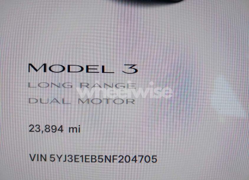 Photo 16 of 2022 Tesla Model 3 LONG RANGE DUAL MOTOR ALL-WHEEL DRIVE (VIN 5YJ3E1EB5NF204705)