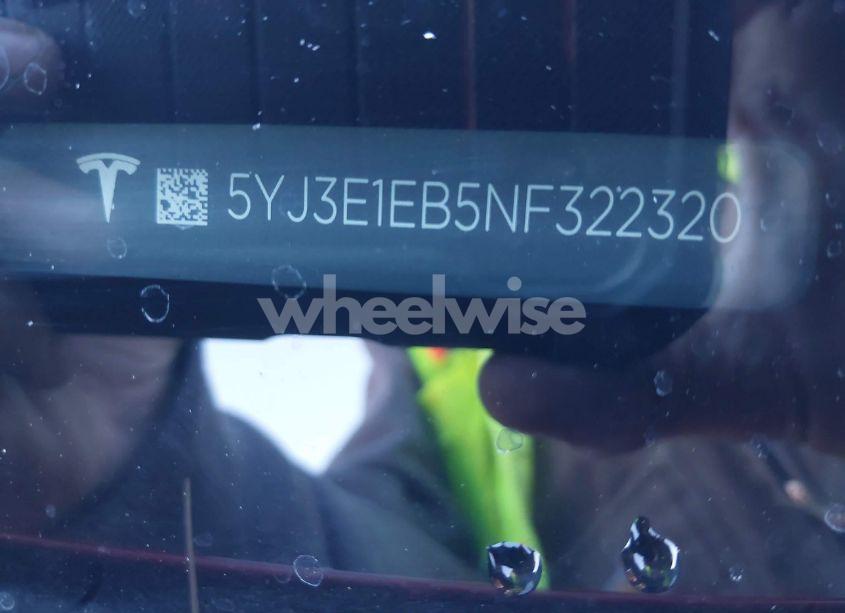 Photo 9 of 2022 Tesla Model 3 LONG RANGE DUAL MOTOR ALL-WHEEL DRIVE (VIN 5YJ3E1EB5NF322320)