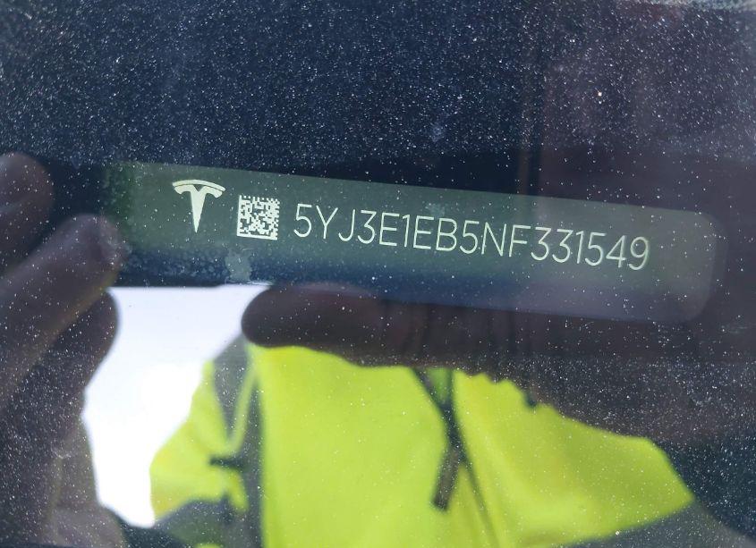 Photo 9 of 2022 Tesla Model 3 LONG RANGE DUAL MOTOR ALL-WHEEL DRIVE (VIN 5YJ3E1EB5NF331549)