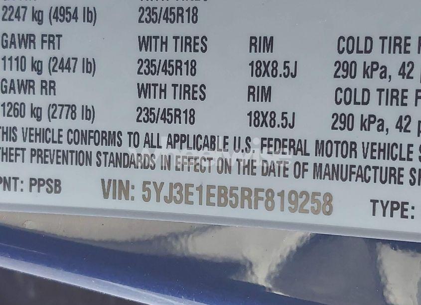 Photo 9 of 2024 Tesla Model 3 LONG RANGE DUAL MOTOR ALL-WHEEL DRIVE (VIN 5YJ3E1EB5RF819258)