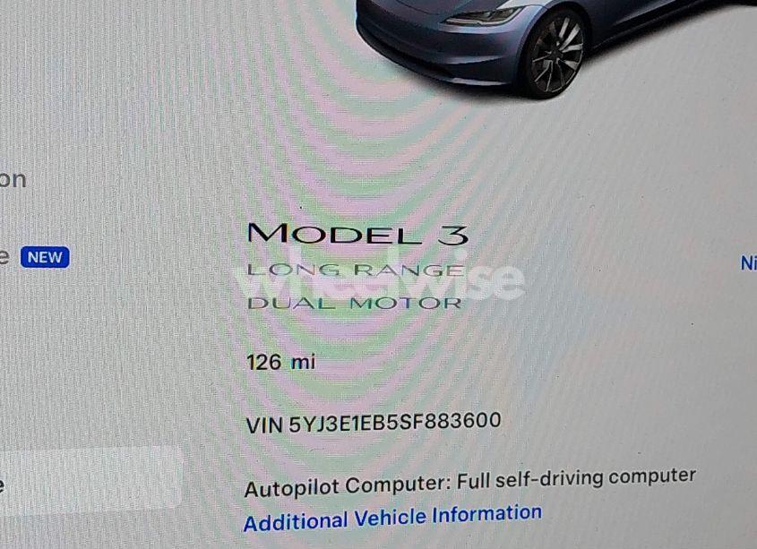 Photo 15 of 2025 Tesla Model 3 LONG RANGE ALL-WHEEL DRIVE (VIN 5YJ3E1EB5SF883600)