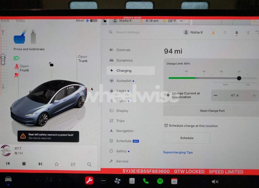 Photo 17 of 2025 Tesla Model 3 LONG RANGE ALL-WHEEL DRIVE (VIN 5YJ3E1EB5SF883600)