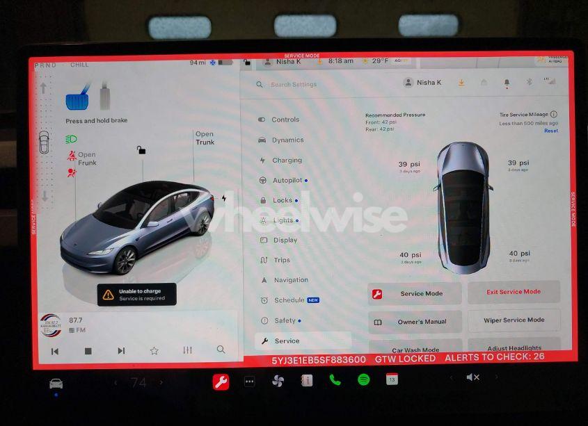 Photo 18 of 2025 Tesla Model 3 LONG RANGE ALL-WHEEL DRIVE (VIN 5YJ3E1EB5SF883600)