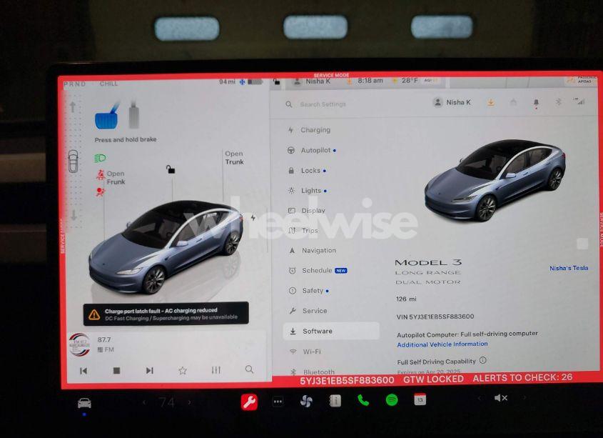 Photo 7 of 2025 Tesla Model 3 LONG RANGE ALL-WHEEL DRIVE (VIN 5YJ3E1EB5SF883600)