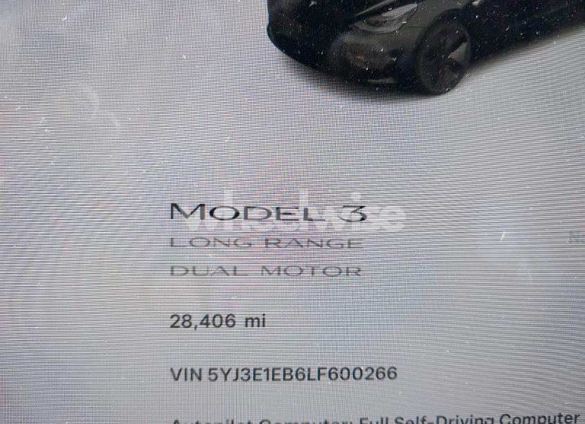 Photo 15 of 2020 Tesla Model 3 LONG RANGE DUAL MOTOR ALL-WHEEL DRIVE (VIN 5YJ3E1EB6LF600266)