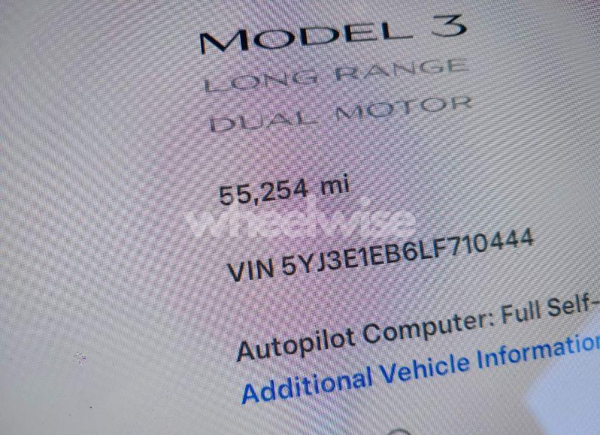 Photo 16 of 2020 Tesla Model 3 LONG RANGE DUAL MOTOR ALL-WHEEL DRIVE (VIN 5YJ3E1EB6LF710444)