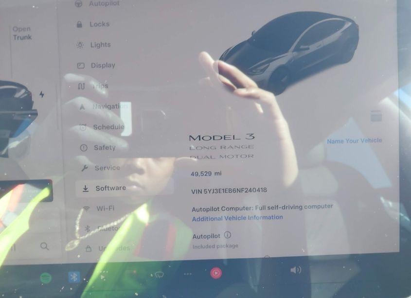 Photo 7 of 2022 Tesla Model 3 LONG RANGE DUAL MOTOR ALL-WHEEL DRIVE (VIN 5YJ3E1EB6NF240418)