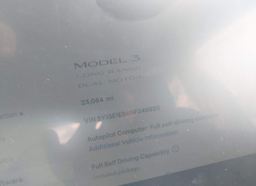 Photo 15 of 2022 Tesla Model 3 LONG RANGE DUAL MOTOR ALL-WHEEL DRIVE (VIN 5YJ3E1EB6NF249880)