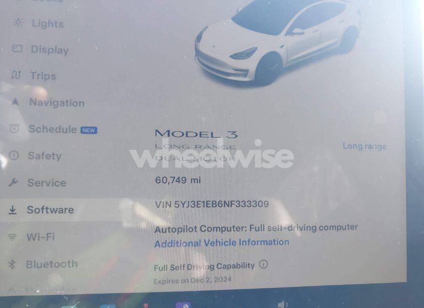 Photo 7 of 2022 Tesla Model 3 LONG RANGE DUAL MOTOR ALL-WHEEL DRIVE (VIN 5YJ3E1EB6NF333309)