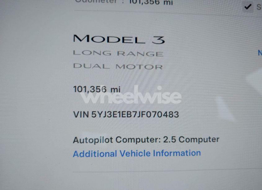 Photo 15 of 2018 Tesla Model 3 LONG RANGE/PERFORMANCE (VIN 5YJ3E1EB7JF070483)