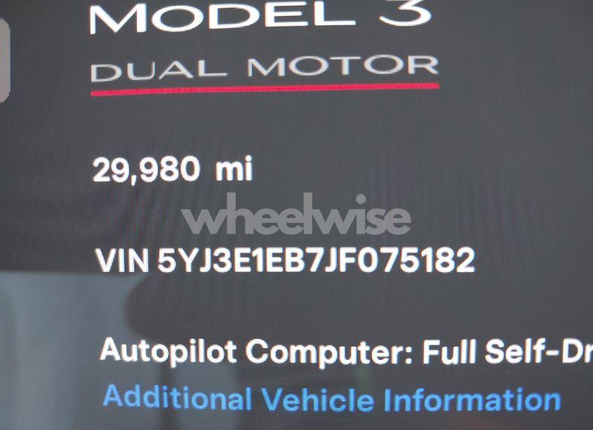 Photo 9 of 2018 Tesla Model 3 LONG RANGE/PERFORMANCE (VIN 5YJ3E1EB7JF075182)