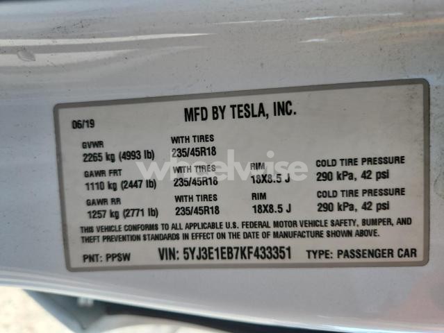 Photo 13 of 2019 TESLA MODEL 3 N/A (VIN 5YJ3E1EB7KF433351)
