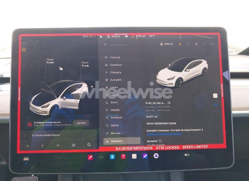 Photo 7 of 2021 Tesla Model 3 LONG RANGE DUAL MOTOR ALL-WHEEL DRIVE (VIN 5YJ3E1EB7MF072609)