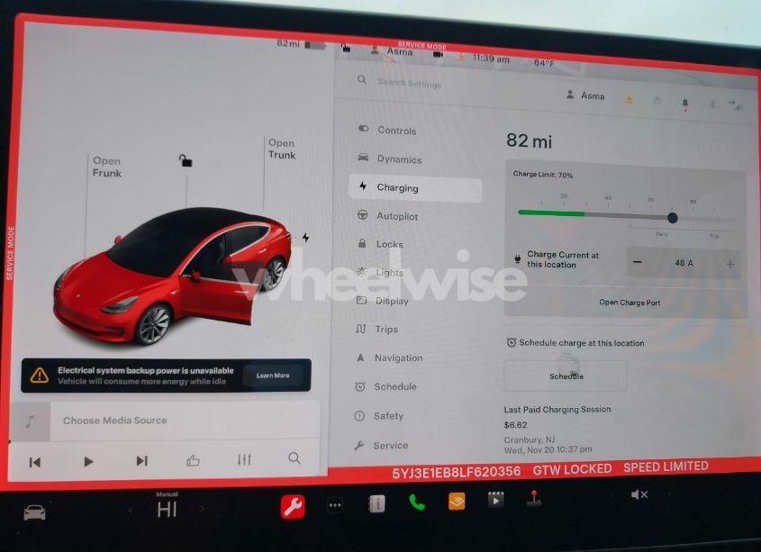 Photo 17 of 2020 Tesla Model 3 LONG RANGE DUAL MOTOR ALL-WHEEL DRIVE (VIN 5YJ3E1EB8LF620356)