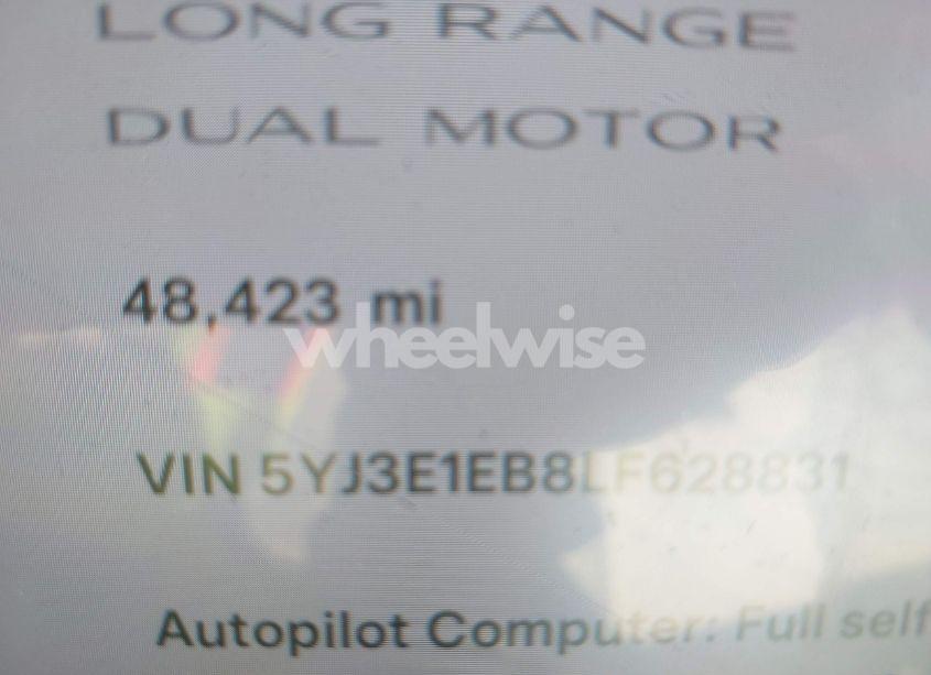 Photo 15 of 2020 Tesla Model 3 LONG RANGE DUAL MOTOR ALL-WHEEL DRIVE (VIN 5YJ3E1EB8LF628831)