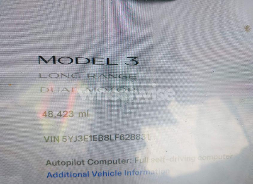Photo 7 of 2020 Tesla Model 3 LONG RANGE DUAL MOTOR ALL-WHEEL DRIVE (VIN 5YJ3E1EB8LF628831)