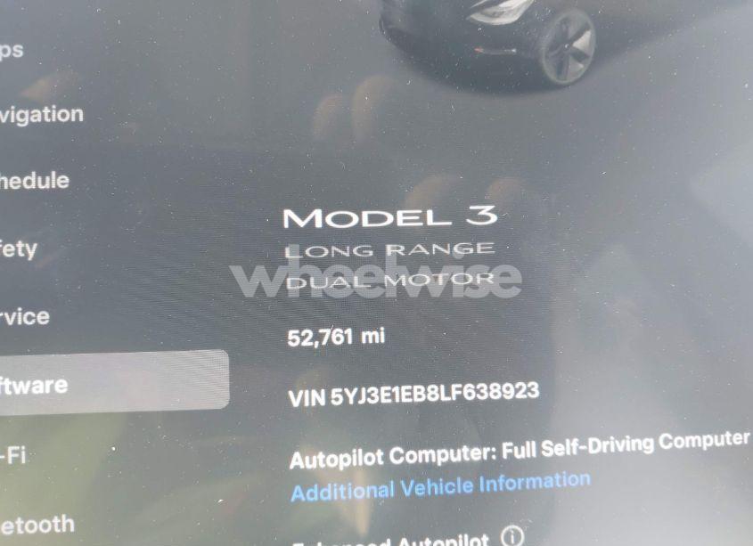 Photo 14 of 2020 Tesla Model 3 LONG RANGE DUAL MOTOR ALL-WHEEL DRIVE (VIN 5YJ3E1EB8LF638923)