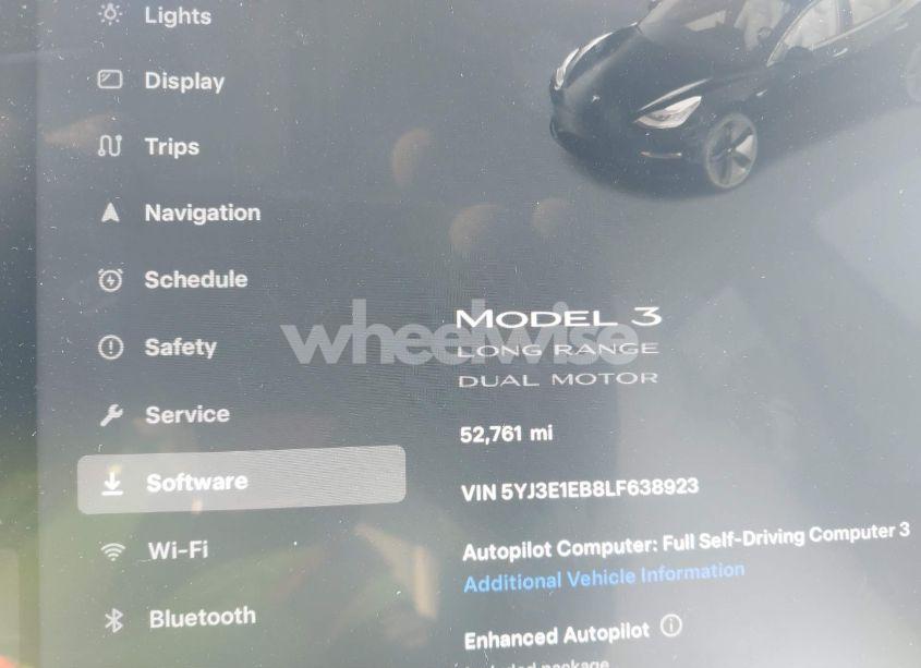 Photo 7 of 2020 Tesla Model 3 LONG RANGE DUAL MOTOR ALL-WHEEL DRIVE (VIN 5YJ3E1EB8LF638923)