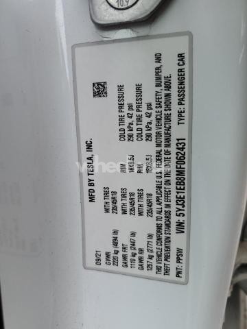 Photo 5 of 2021 TESLA MODEL 3 N/A (VIN 5YJ3E1EB8MF062431)