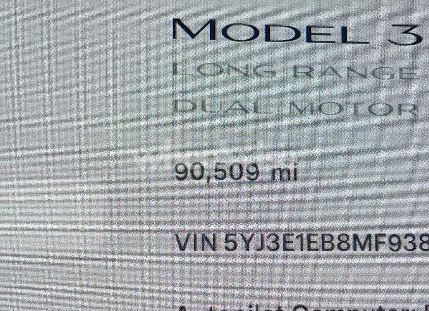 Photo 15 of 2021 Tesla Model 3 LONG RANGE DUAL MOTOR ALL-WHEEL DRIVE (VIN 5YJ3E1EB8MF938026)
