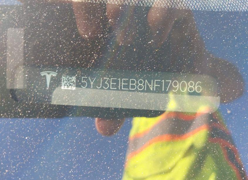 Photo 9 of 2022 Tesla Model 3 LONG RANGE DUAL MOTOR ALL-WHEEL DRIVE (VIN 5YJ3E1EB8NF179086)