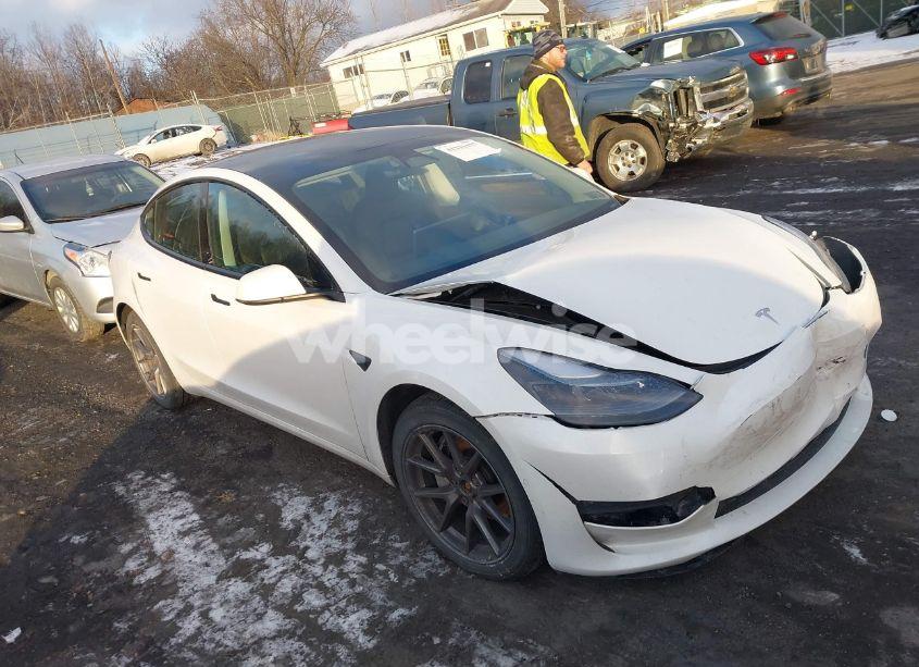 2022 Tesla Model 3 LONG RANGE DUAL MOTOR ALL-WHEEL DRIVE (VIN 5YJ3E1EB8NF183736) main photo