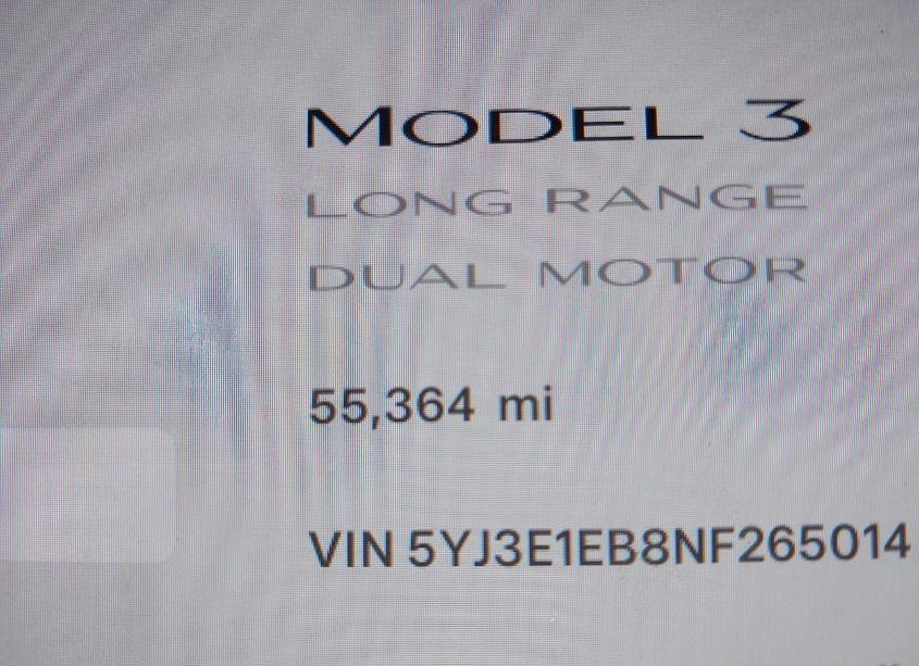 Photo 13 of 2022 Tesla Model 3 LONG RANGE DUAL MOTOR ALL-WHEEL DRIVE (VIN 5YJ3E1EB8NF265014)
