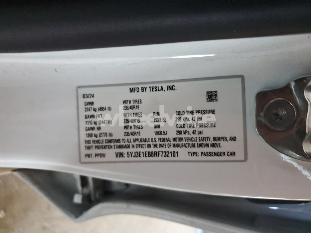 Photo 12 of 2024 TESLA MODEL 3 (VIN 5YJ3E1EB8RF732101)