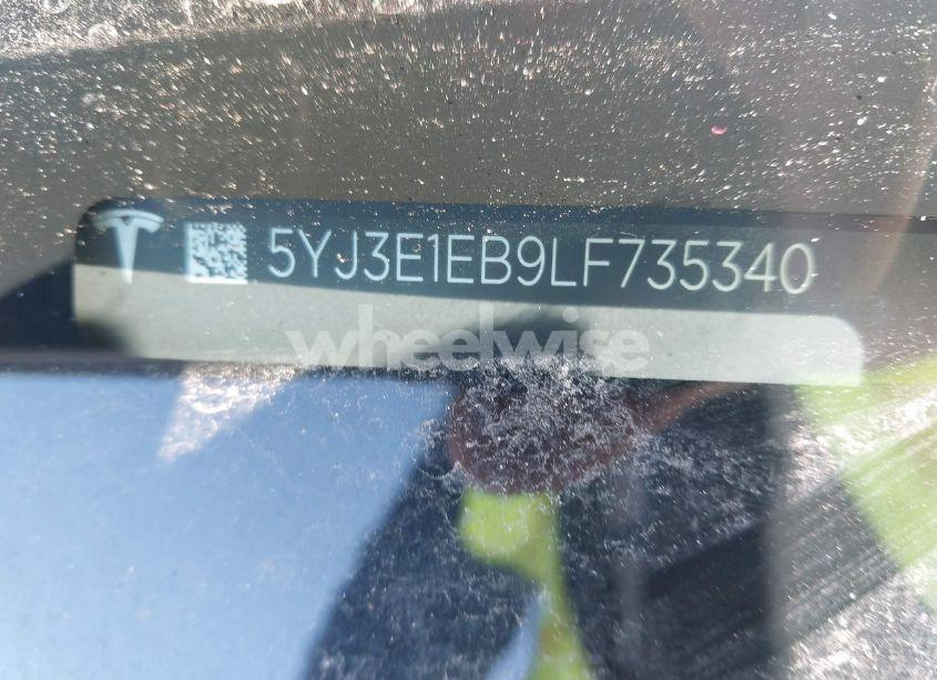 Photo 9 of 2020 Tesla Model 3 LONG RANGE DUAL MOTOR ALL-WHEEL DRIVE (VIN 5YJ3E1EB9LF735340)