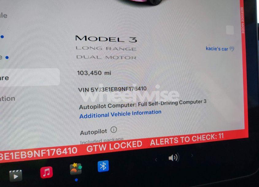 Photo 7 of 2022 Tesla Model 3 LONG RANGE DUAL MOTOR ALL-WHEEL DRIVE (VIN 5YJ3E1EB9NF176410)