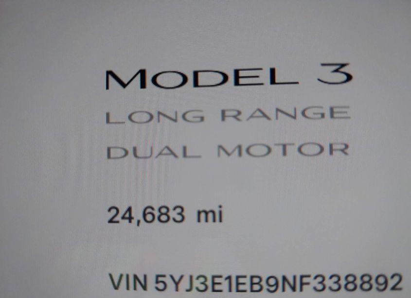 Photo 14 of 2022 Tesla Model 3 LONG RANGE DUAL MOTOR ALL-WHEEL DRIVE (VIN 5YJ3E1EB9NF338892)