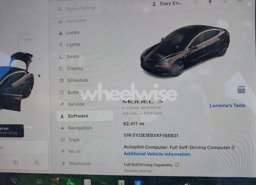 Photo 7 of 2019 Tesla Model 3 LONG RANGE/PERFORMANCE (VIN 5YJ3E1EBXKF198931)