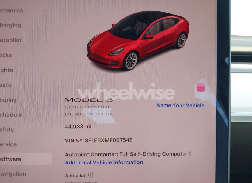 Photo 7 of 2021 Tesla Model 3 LONG RANGE DUAL MOTOR ALL-WHEEL DRIVE (VIN 5YJ3E1EBXMF067548)
