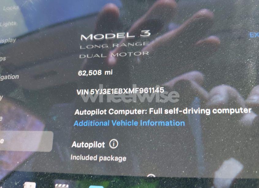 Photo 9 of 2021 Tesla Model 3 LONG RANGE DUAL MOTOR ALL-WHEEL DRIVE (VIN 5YJ3E1EBXMF961145)