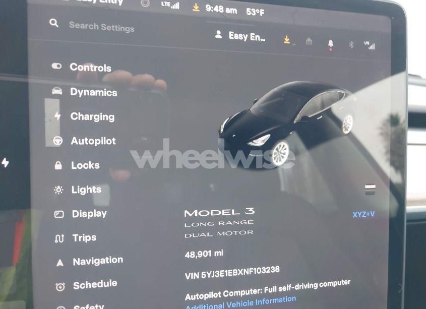 Photo 7 of 2022 Tesla Model 3 LONG RANGE DUAL MOTOR ALL-WHEEL DRIVE (VIN 5YJ3E1EBXNF103238)