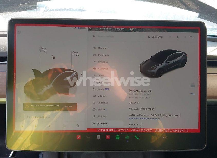 Photo 15 of 2022 Tesla Model 3 LONG RANGE DUAL MOTOR ALL-WHEEL DRIVE (VIN 5YJ3E1EBXNF262051)