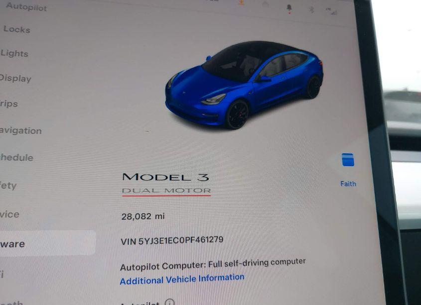 Photo 15 of 2023 Tesla Model 3 PERFORMANCE DUAL MOTOR ALL-WHEEL DRIVE (VIN 5YJ3E1EC0PF461279)