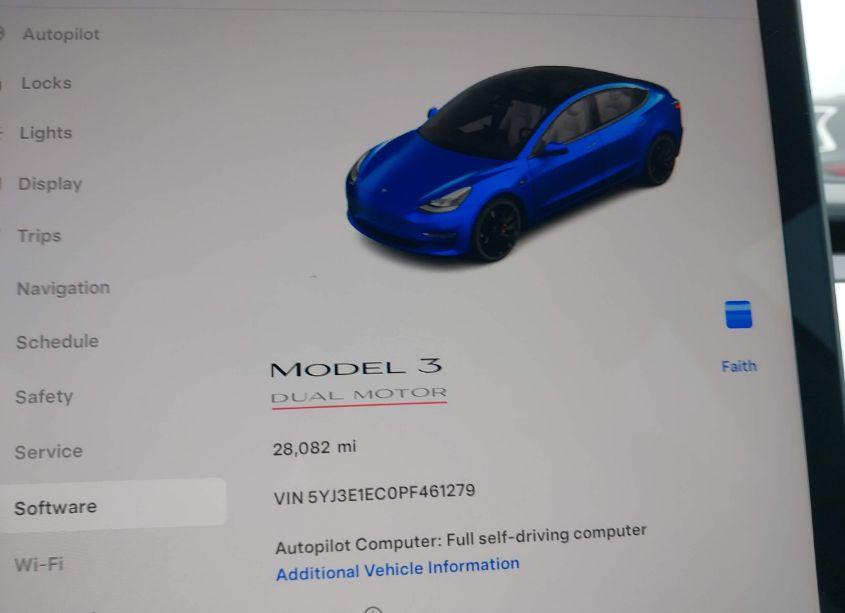 Photo 7 of 2023 Tesla Model 3 PERFORMANCE DUAL MOTOR ALL-WHEEL DRIVE (VIN 5YJ3E1EC0PF461279)