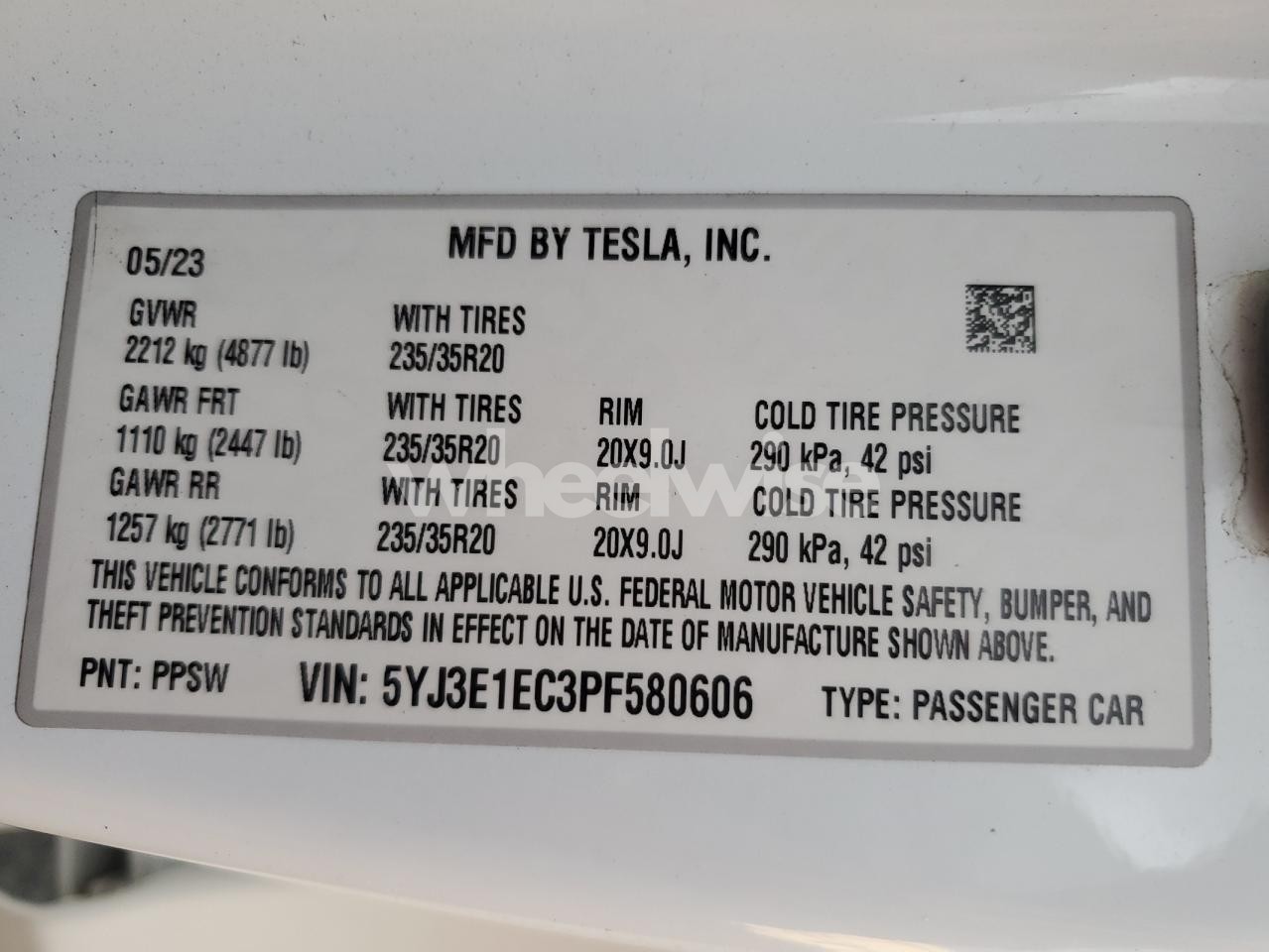 Photo 12 of 2023 TESLA MODEL 3 (VIN 5YJ3E1EC3PF580606)