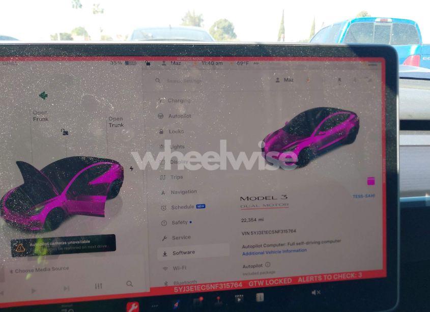 Photo 7 of 2022 Tesla Model 3 PERFORMANCE DUAL MOTOR ALL-WHEEL DRIVE (VIN 5YJ3E1EC5NF315764)