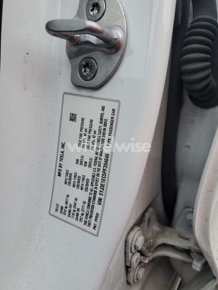 Photo 12 of 2023 TESLA MODEL 3 (VIN 5YJ3E1EC5PF394646)