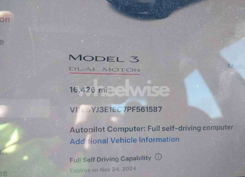 Photo 7 of 2023 Tesla Model 3 PERFORMANCE DUAL MOTOR ALL-WHEEL DRIVE (VIN 5YJ3E1EC7PF561587)